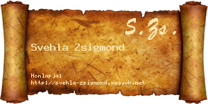 Svehla Zsigmond névjegykártya