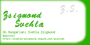 zsigmond svehla business card